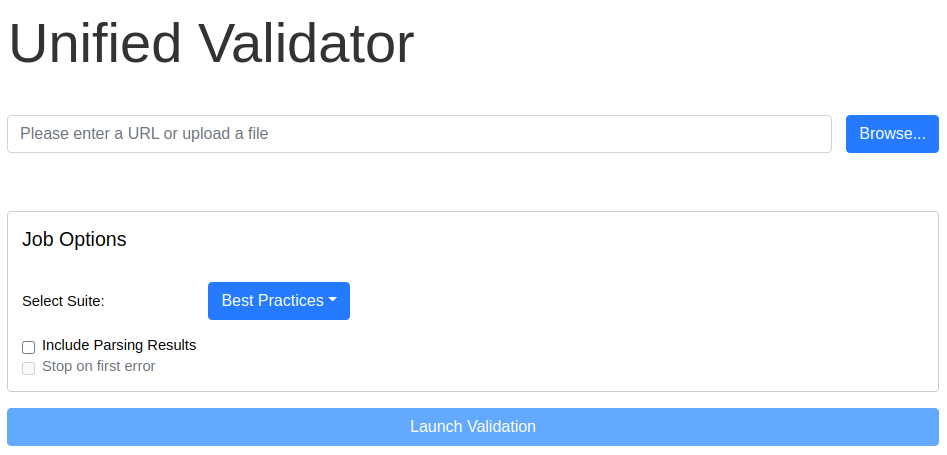 Validator's Web UI